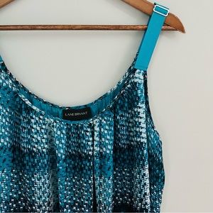Lane Bryant Printed Chiffon Tank Blouse Size 28
